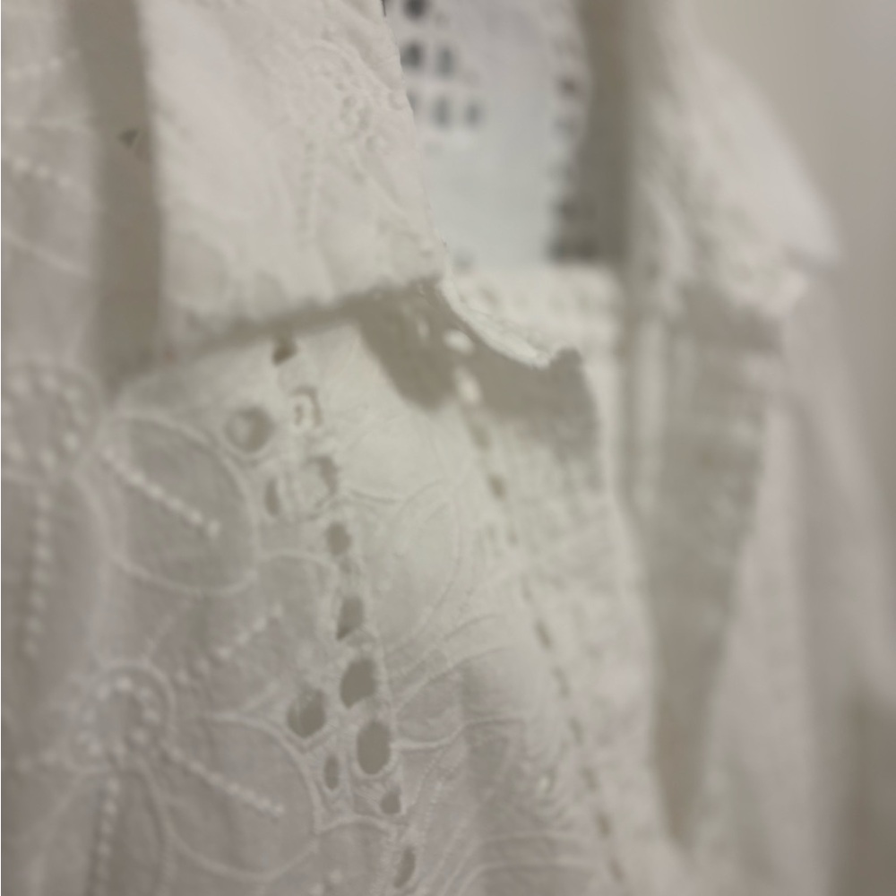 Galita Fashion - White Eyelet Women's 2-Piece Set - Picture 2 of 7